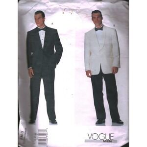 Vogue 2383 Mens Tuxedo Suit Jacket Pants Sewing Pattern Size 38 40 42 cut